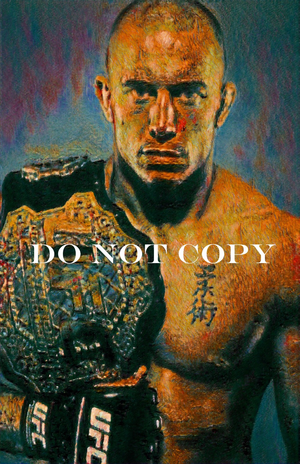 George St Pierre Poster 11×17 GSP MMA UFC Champion Wall Art Ultimate Fighting