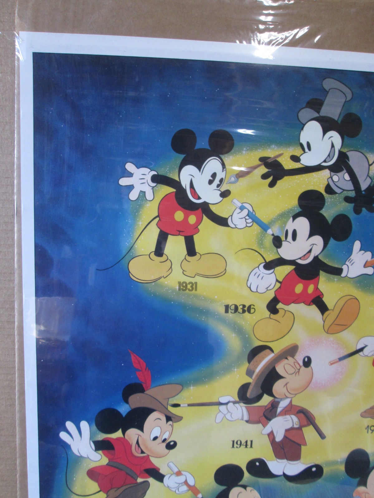 Vintage Mickey it started with a mouse Walt Disney 1986 original poster 22899