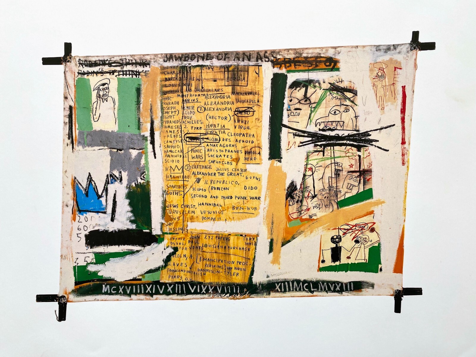 JEAN MICHEL BASQUIAT OFFSET LITHOGRAPH PRINT ” JAWBONE OF AN ASS ” 1982