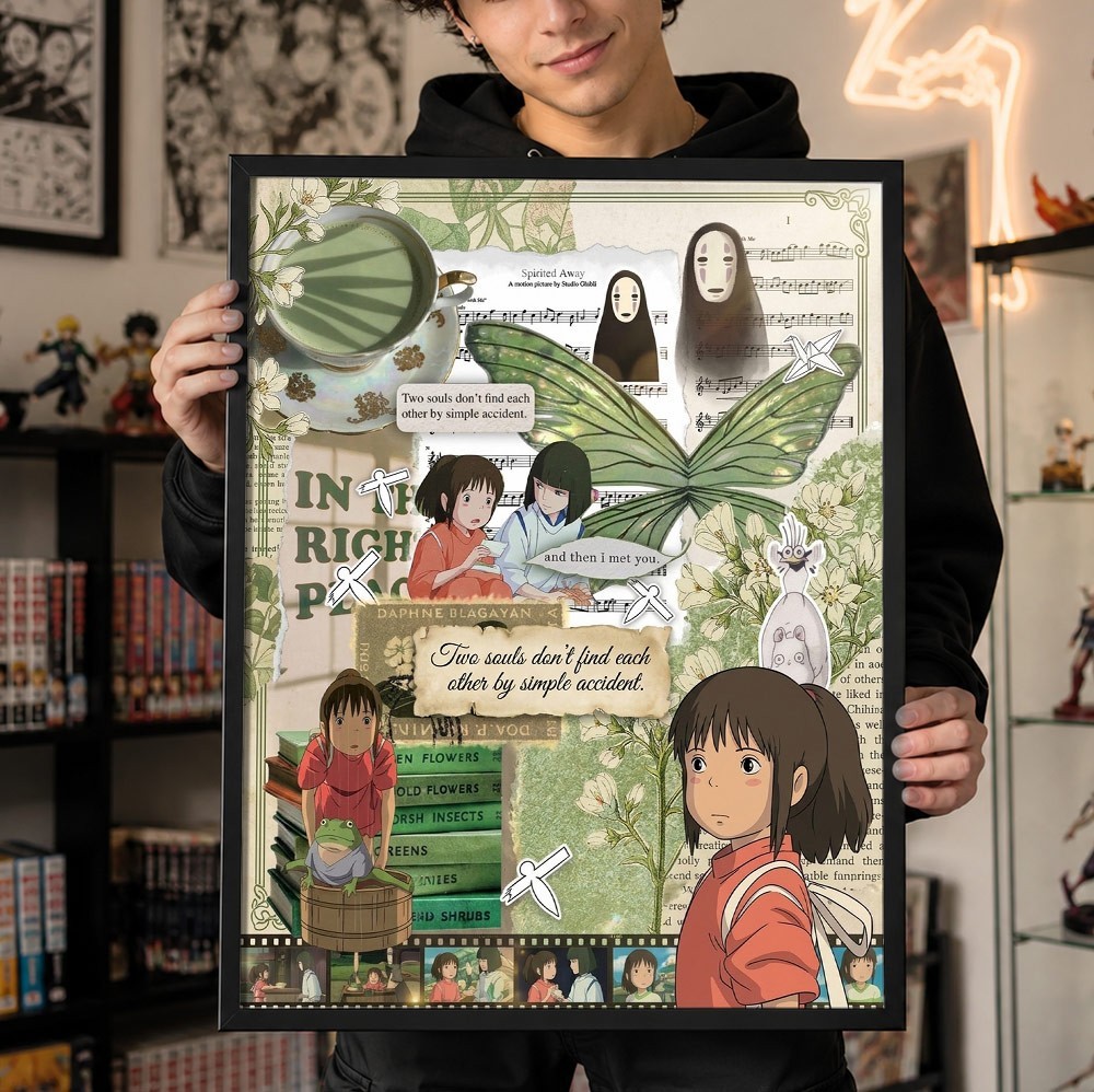 Spirited Away Anime Movie Poster | Studio Ghibli 2001 Anime Wall Decor
