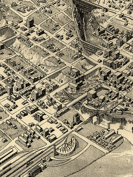Tacoma WA 1893 Historic Panoramic Town Map – 16×24