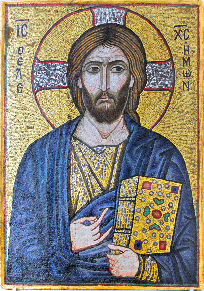 Jesus Christ the Merciful Byzantine Mosaic Rome Poster Art Print – PICK SIZE