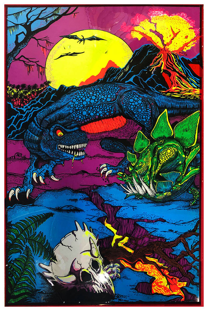 DINOSAURS – BLACKLIGHT POSTER – 23X35 FLOCKED BL9303