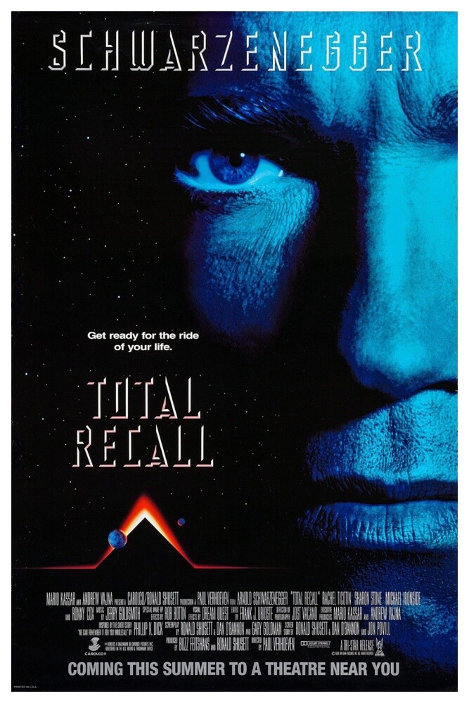 TOTAL RECALL – MOVIE POSTER 11″X17″ OR 12″X18″ BUY ANY 2 GET ANY 1 FREE!!