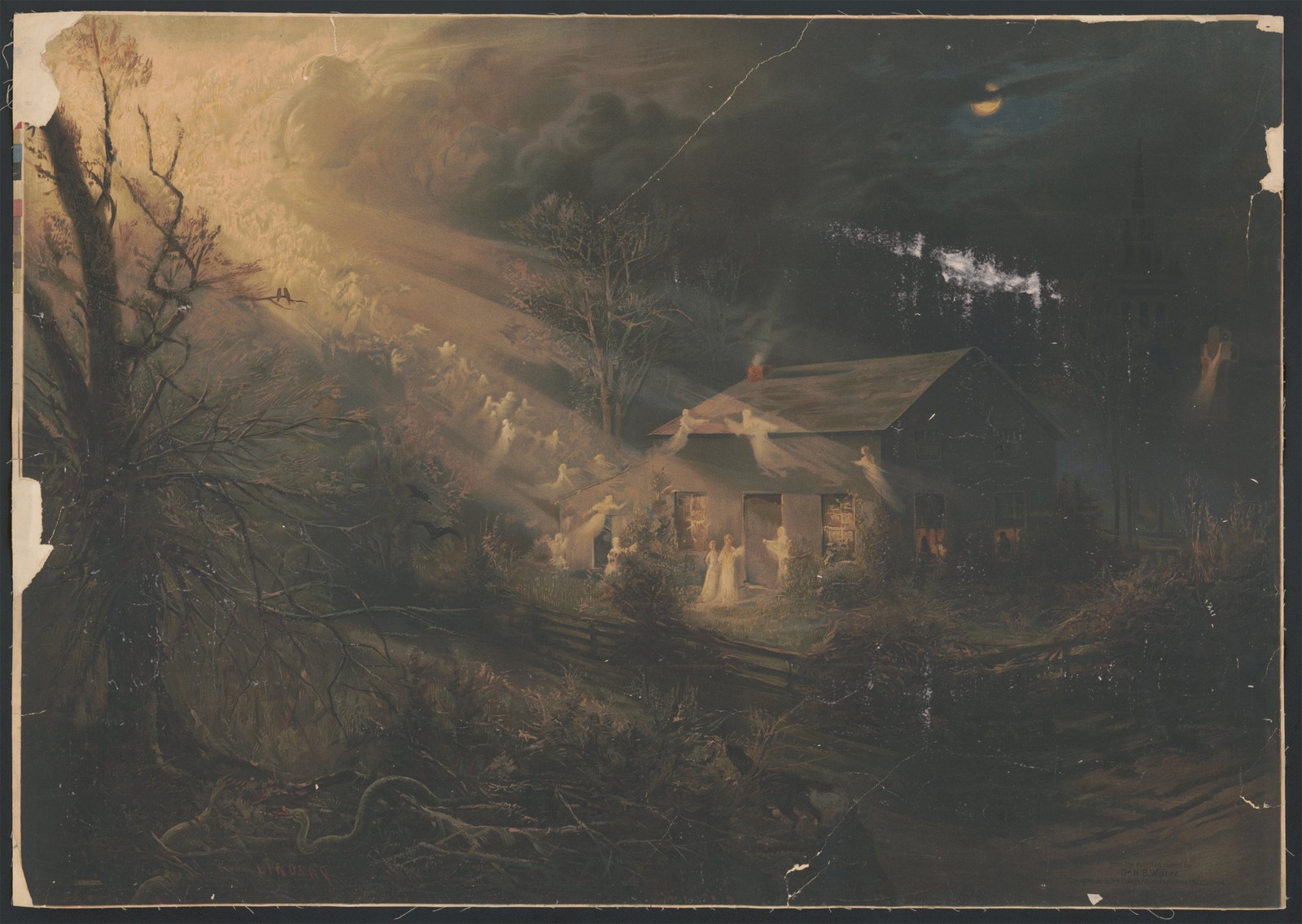 Mysterious Night Spirits Wall Art Poster Premium Quality Home Decor