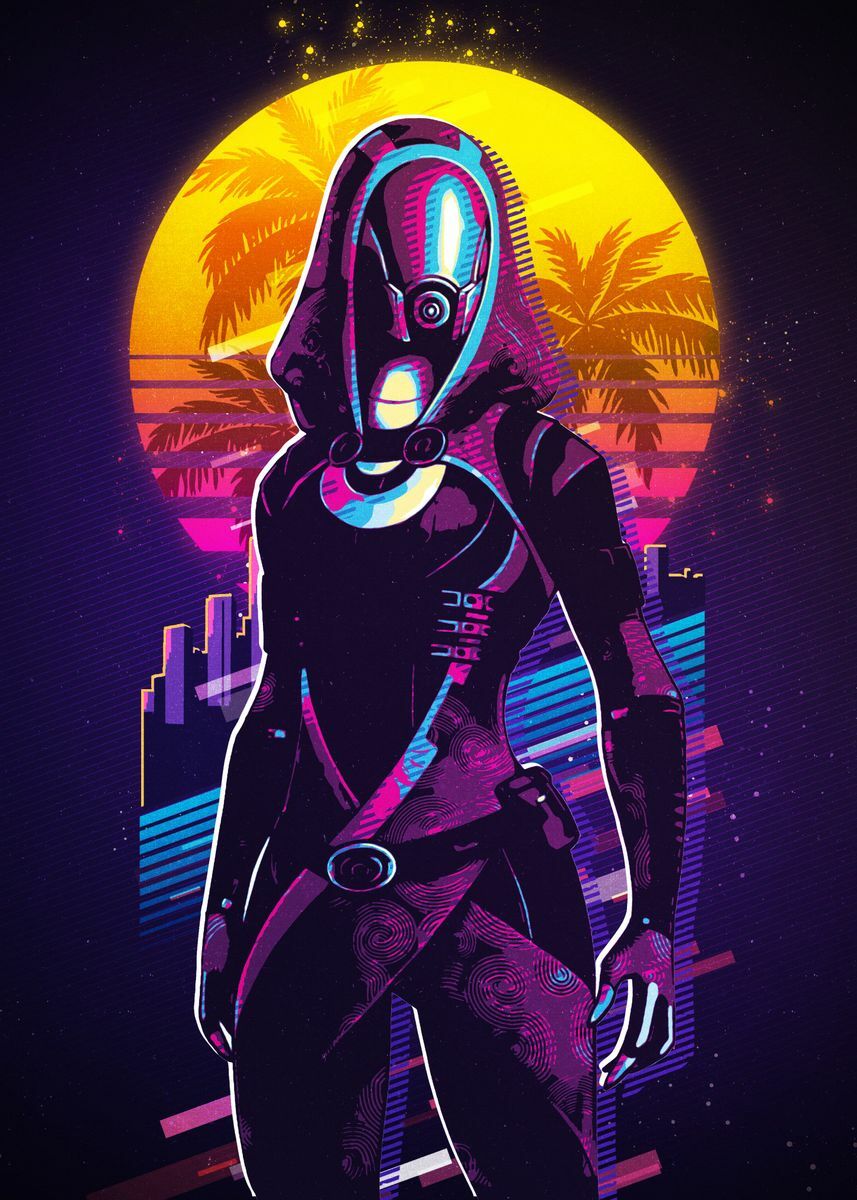 Mass Effect Tali Metal Poster 7×11 12×18 #2