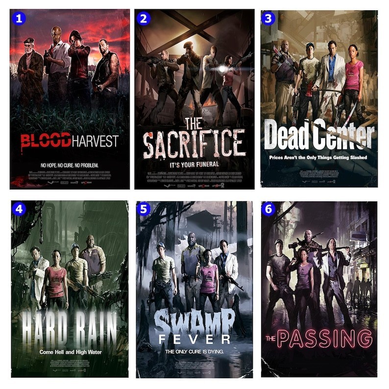Left 4 Dead Fan Made Horror Survival Game Poster Collection