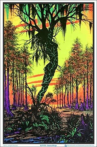 Funky Swamp Mirage Laminated Blacklight Poster – 23.5″ x 35.5″