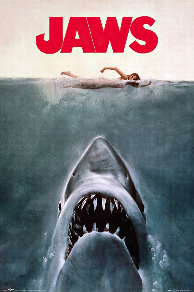 Jaws – Movie Poster (Regular Style / Key Art) (Size: 24″ X 36″)