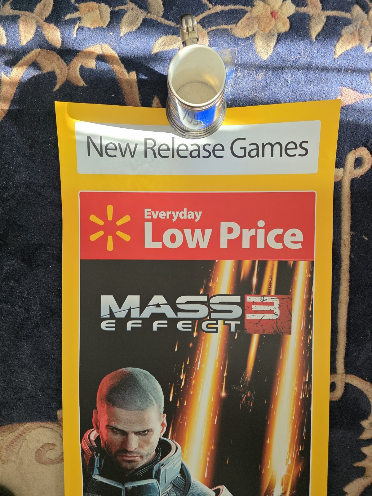 57×16″ MASSIVE RARE Mass Effect 3 PROMO Walmart Video Game Display Poster,