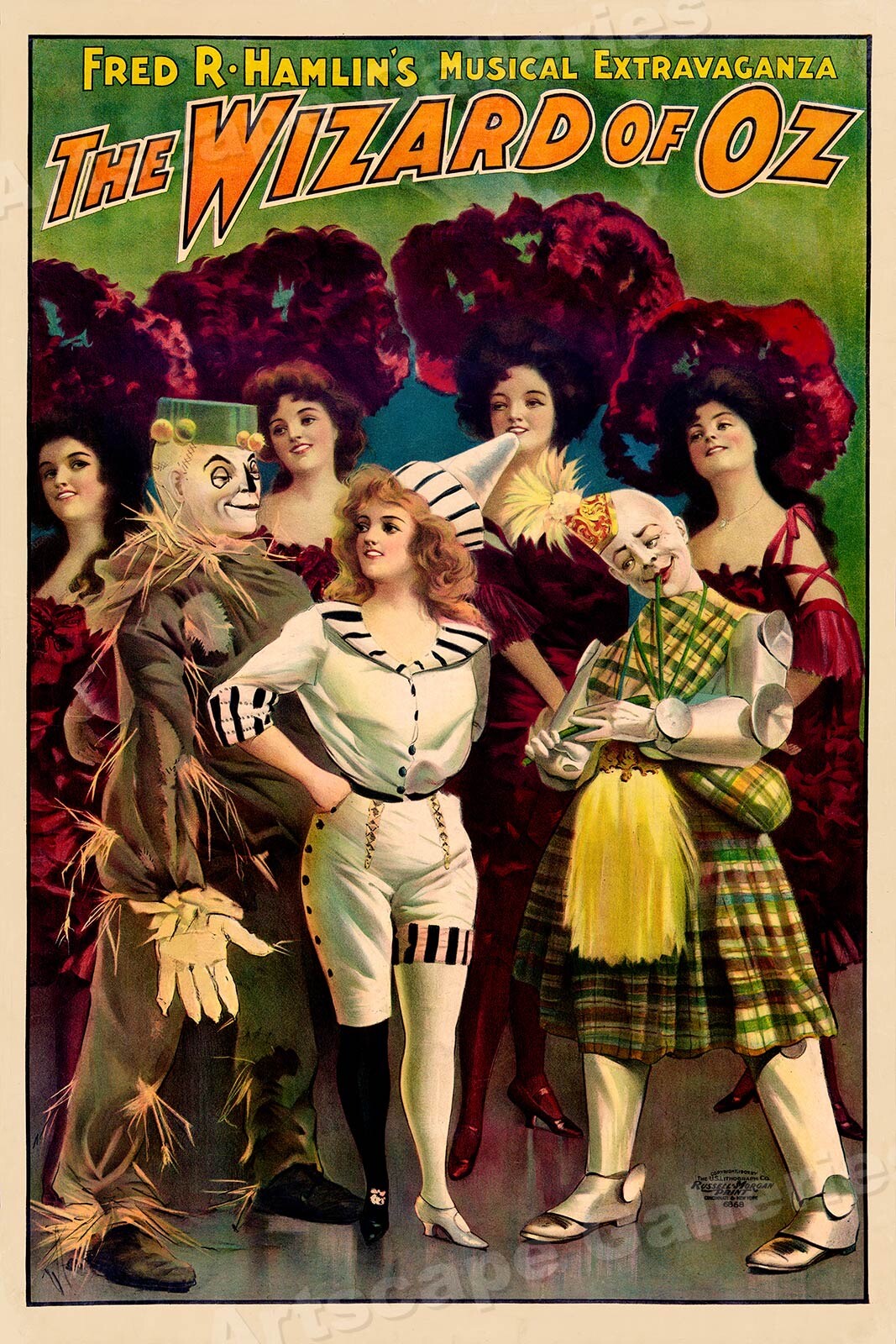 “The Wizard of Oz” 1903 Musical Theater Production Poster – 20×30