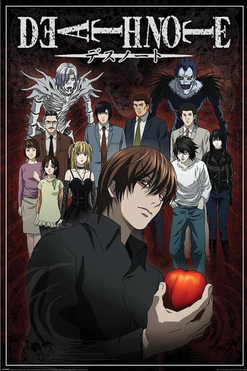 Death Note Anime Light Yagami Apple Dark Series Poster