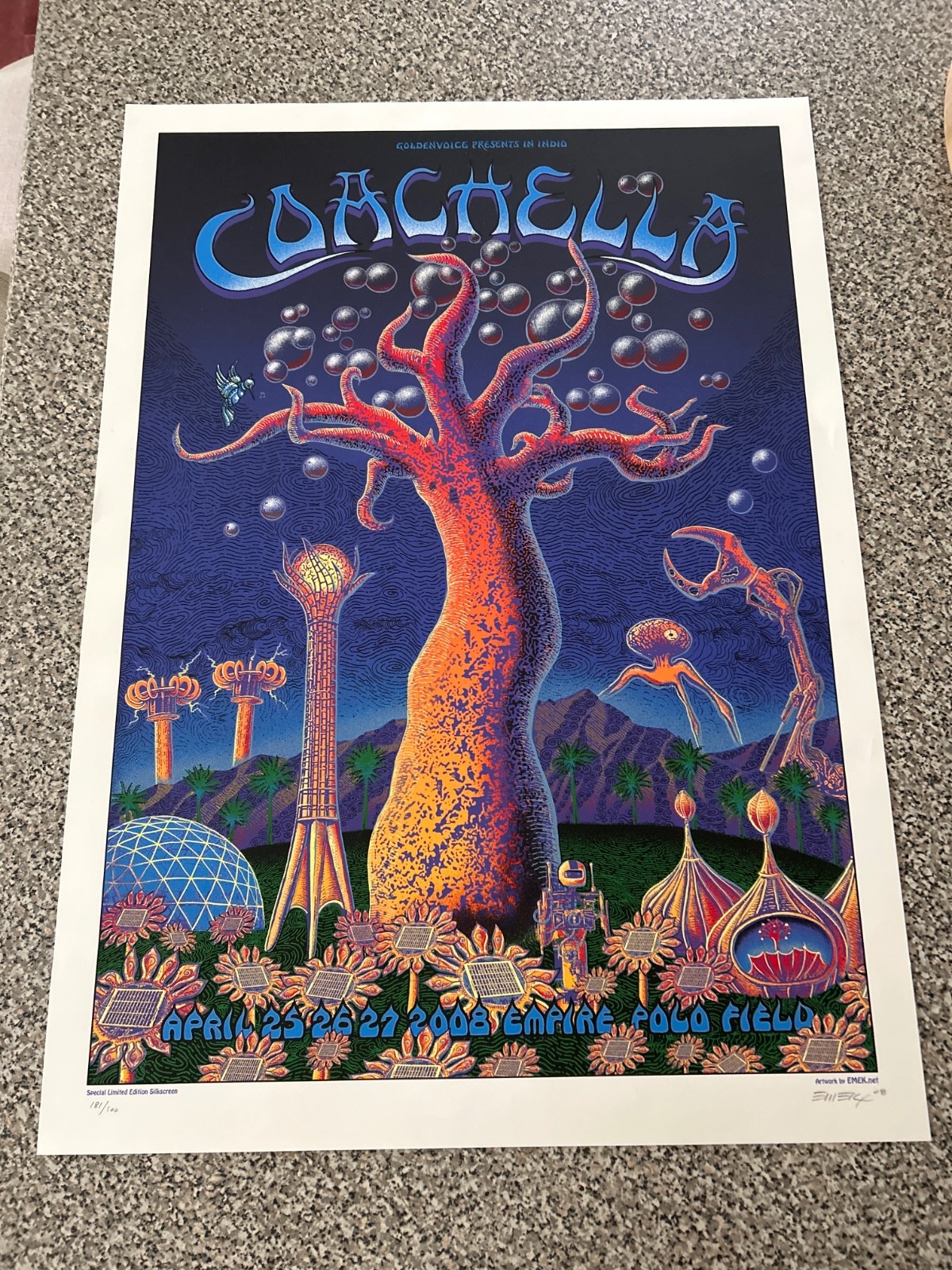2008 Emek Coachella Limited edition Screenprint (181 of 500)