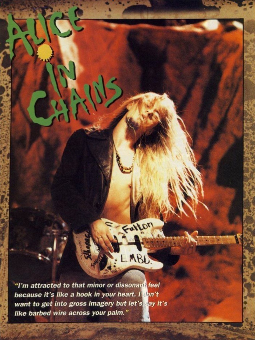 Alice In Chains Jerry Cantrell Poster, Unframed Poster Wall Art Decor