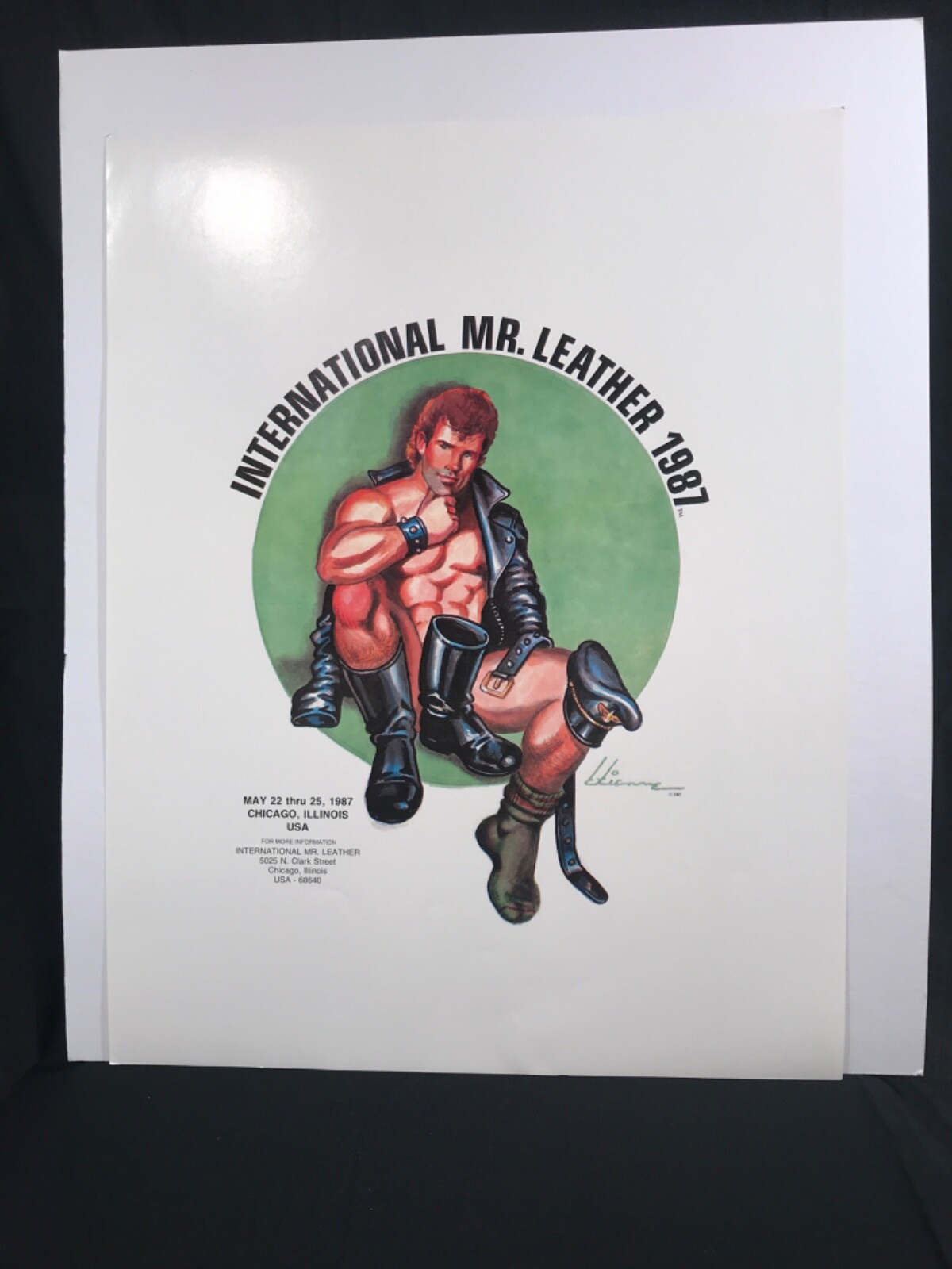 Original International Mr. Leather Poster for 1987 IML Chicago Art by Etienne