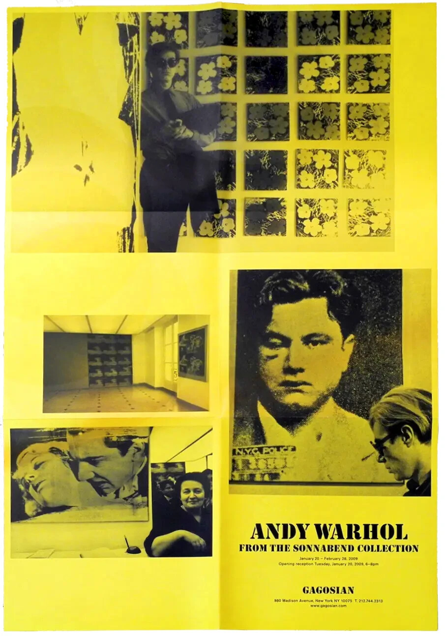ANDY WARHOL SONNABEND GAGOSIAN GALLERY 2009 POSTER
