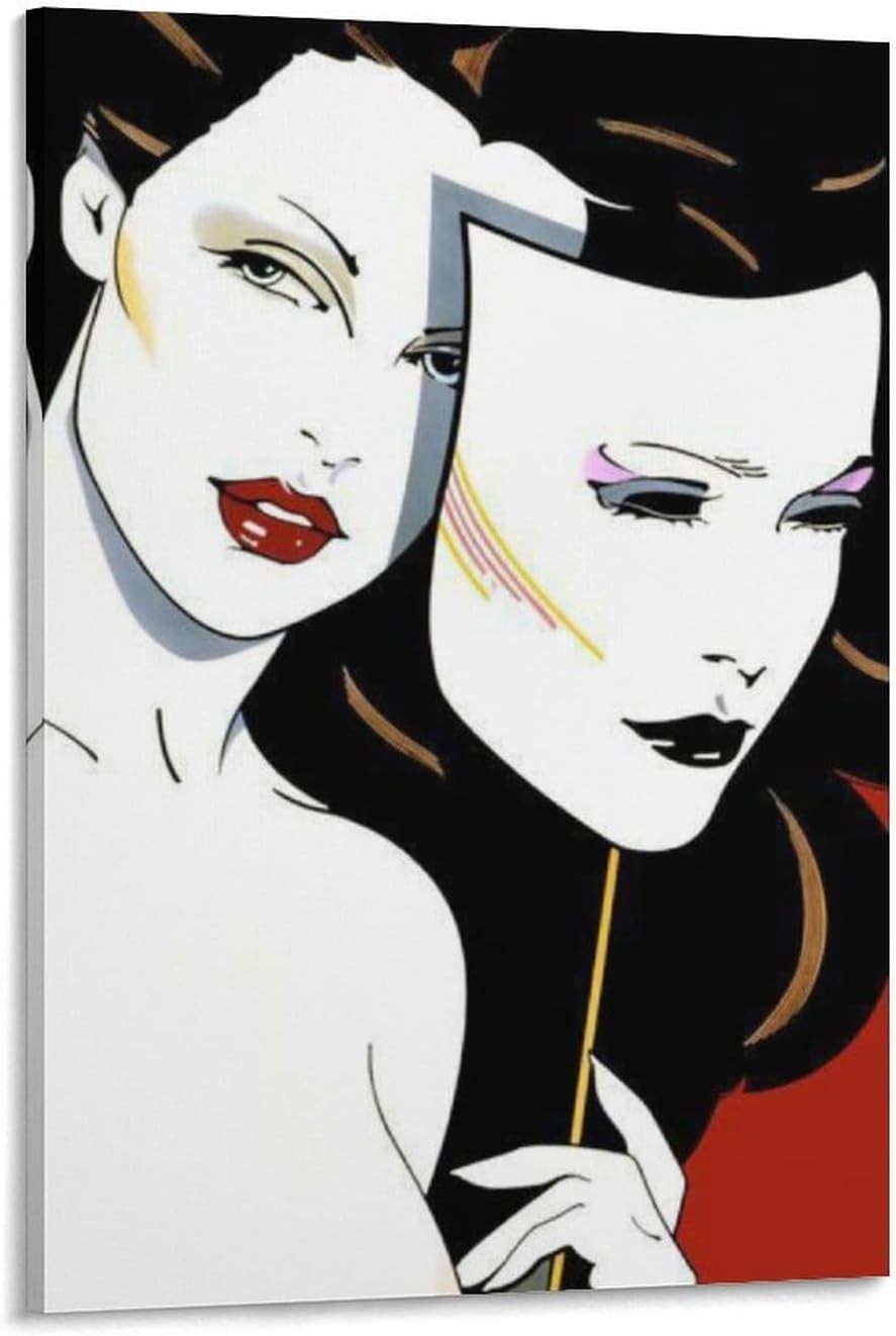 Patrick Nagel Stylish Lady Retro Illustration Poster Wall Art 24×36 Unframed