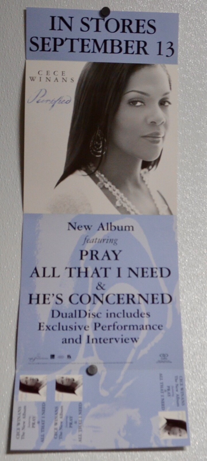 CeCe Winans – Purified (12×33 1/2) Original Promotional Poster 2005