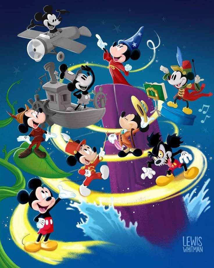 Mickey Mouse Evolution Paper Poster 210 GSM (No Frame)