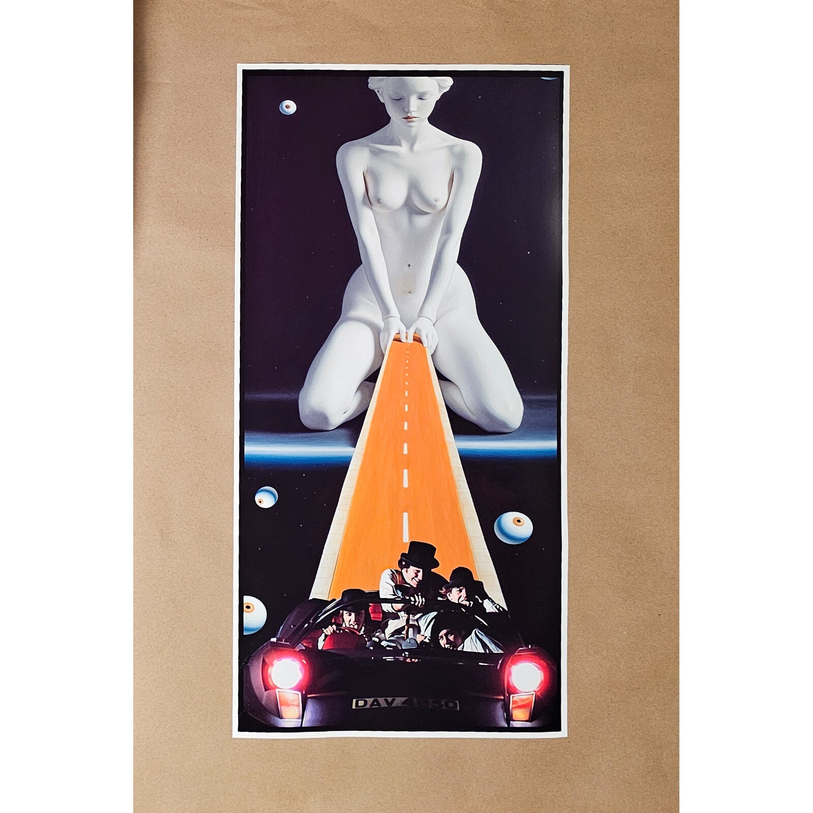 A Clockwork Orange 12″ X 24″ Movie Poster Milk Bar Highway Race Car Halloween