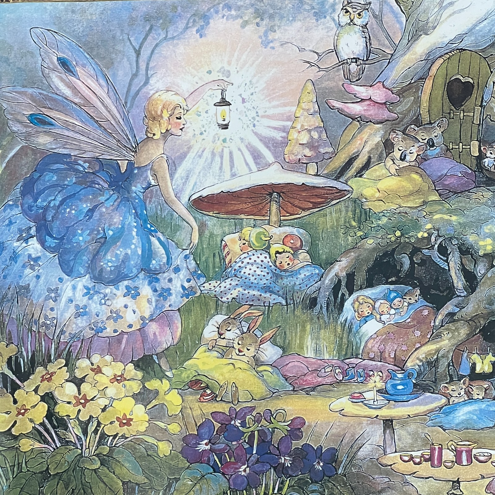 VTG Wall Poster Fairy with a Lamp 27×19 Peg Maltby & Nerida Singleton RARE OOP