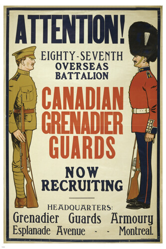 CANADIAN GRENADIER GUARDS Now Recruiting VINTAGE WAR Military Poster 20×30