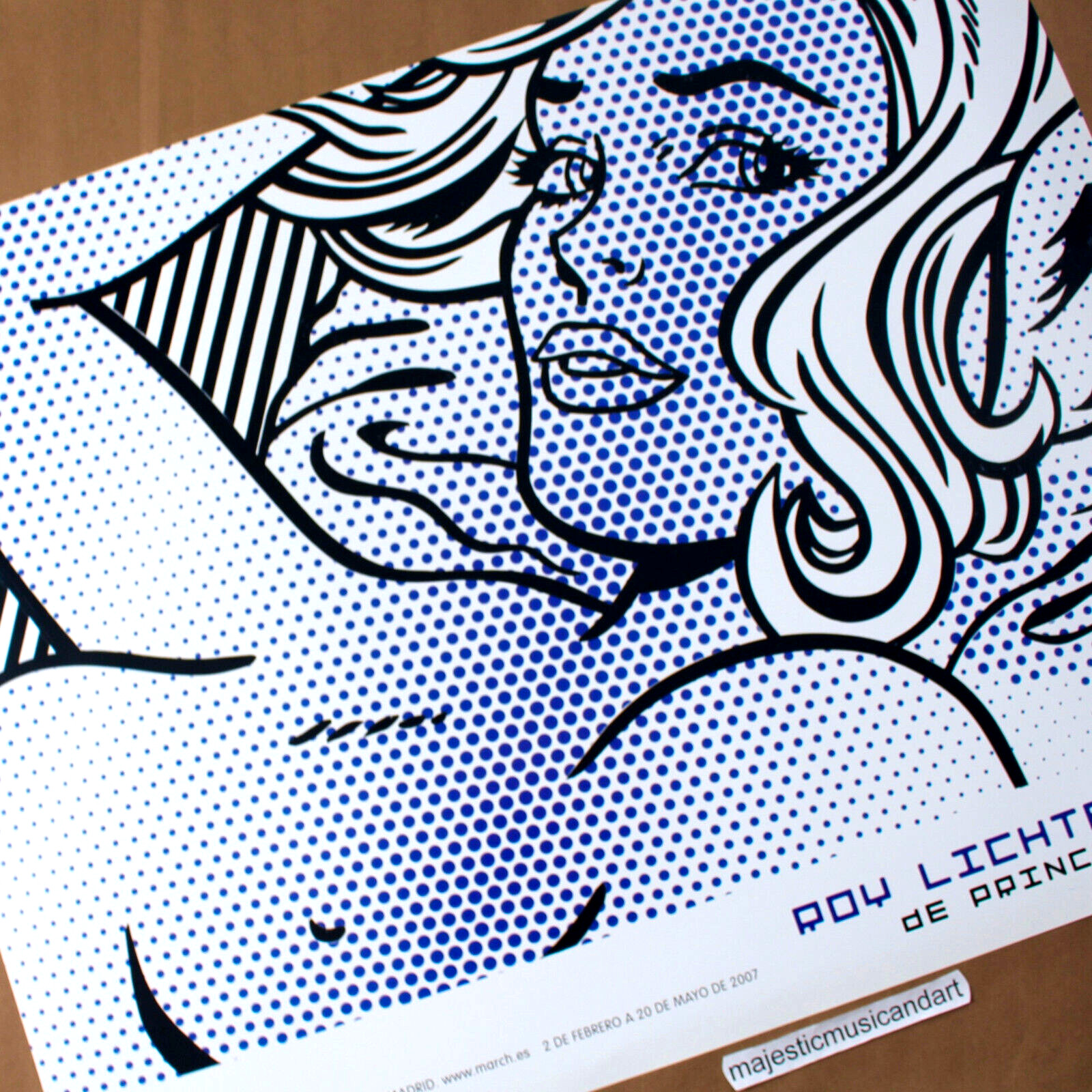 ORIGINAL 2007 ROY LICHTENSTEIN ESTATE EXHIBITION POSTER POP ART
