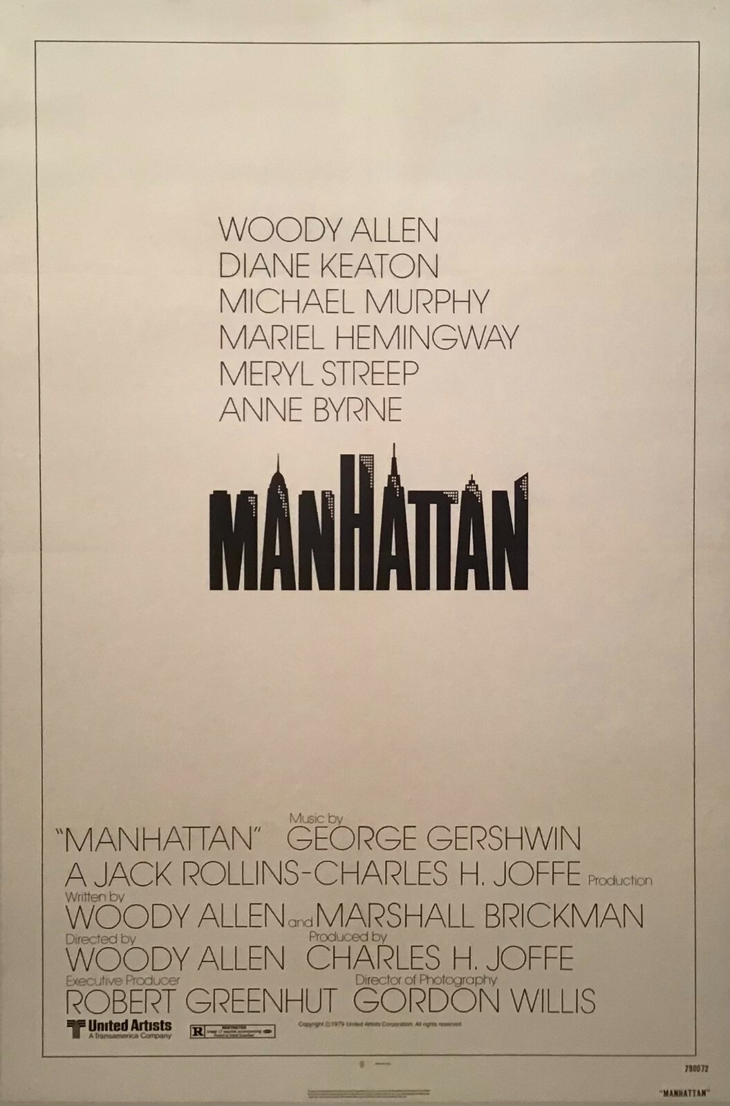 Original 1979 “MANHATTAN” Woody Allen Poster