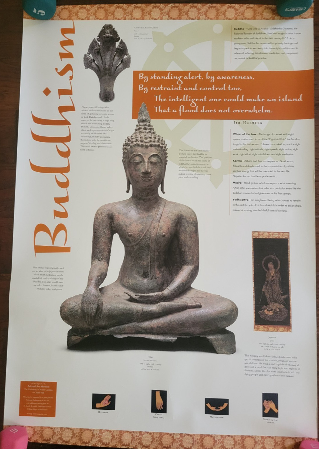Buddhism Poster Ackland Art Museum UNC Chapel Hill 26 1/2″ x 39″ Pre-owned