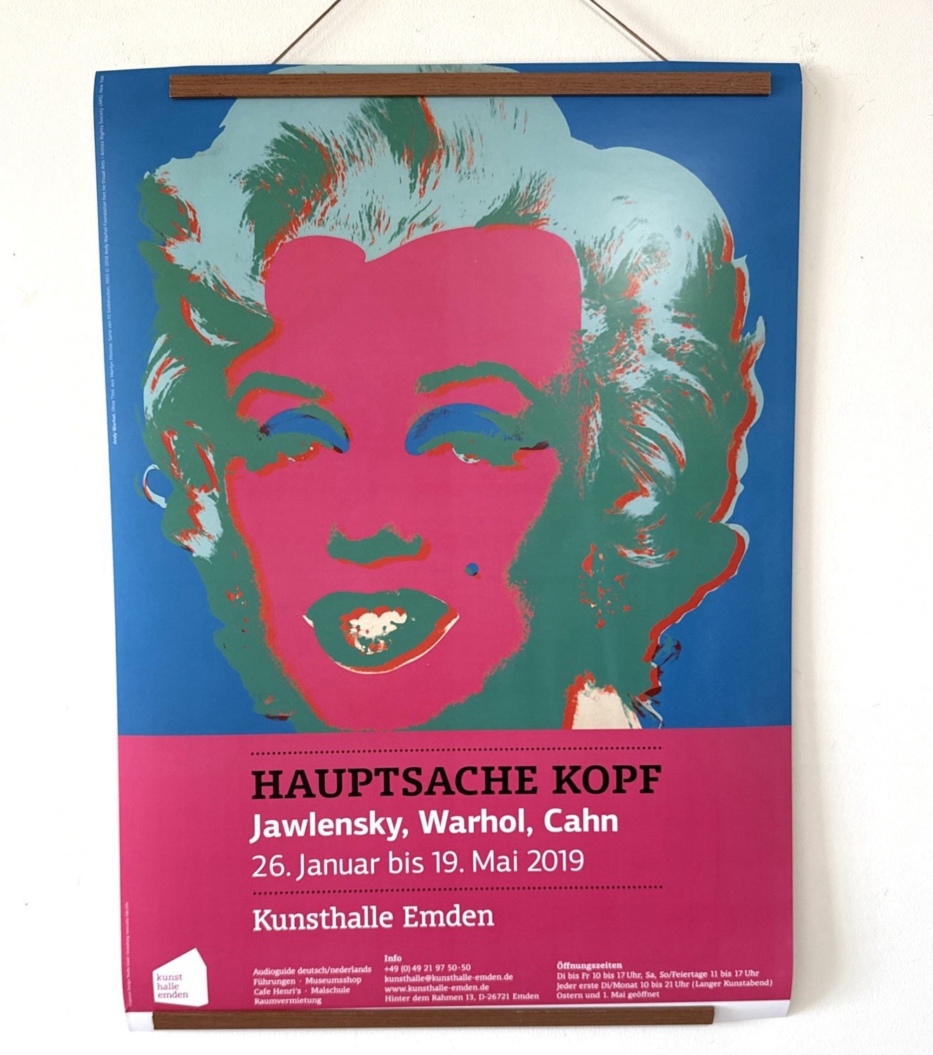 Authentic Andy Warhol Marilyn Monroe 2019 Exhibition Poster From Europe Show