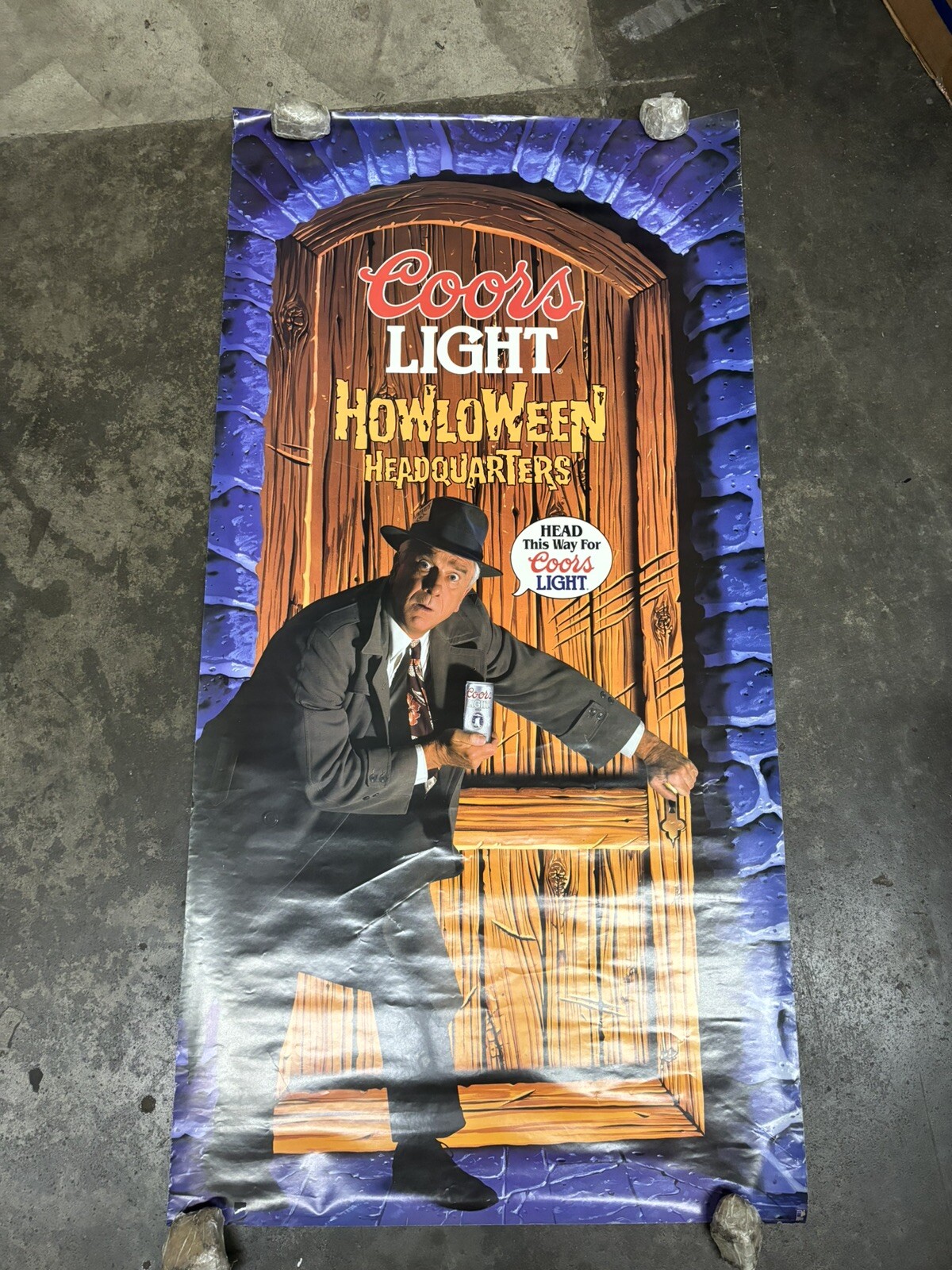 Coors light Howloween headquarters promo displayed Poster Vintage 1990 C2553
