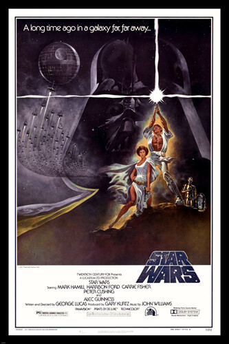 STAR WARS movie poster sexy princess LEIA & LUKE skywalker LIGHTSABER 20×30- UY1