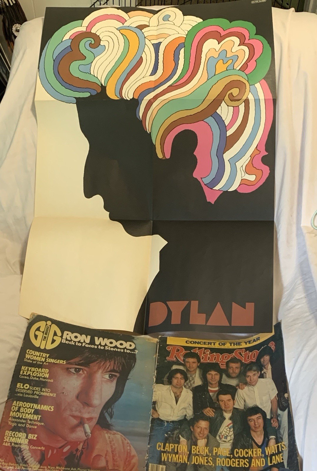 Original 1st Run 1966 BOB DYLAN Poster Milton Glaser Art Vintage 1960’s Artwork
