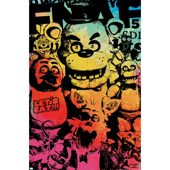 Five Nights at Freddy’s – Rainbow Wall Poster 22.375″ x 34″ NEW Trends Posters
