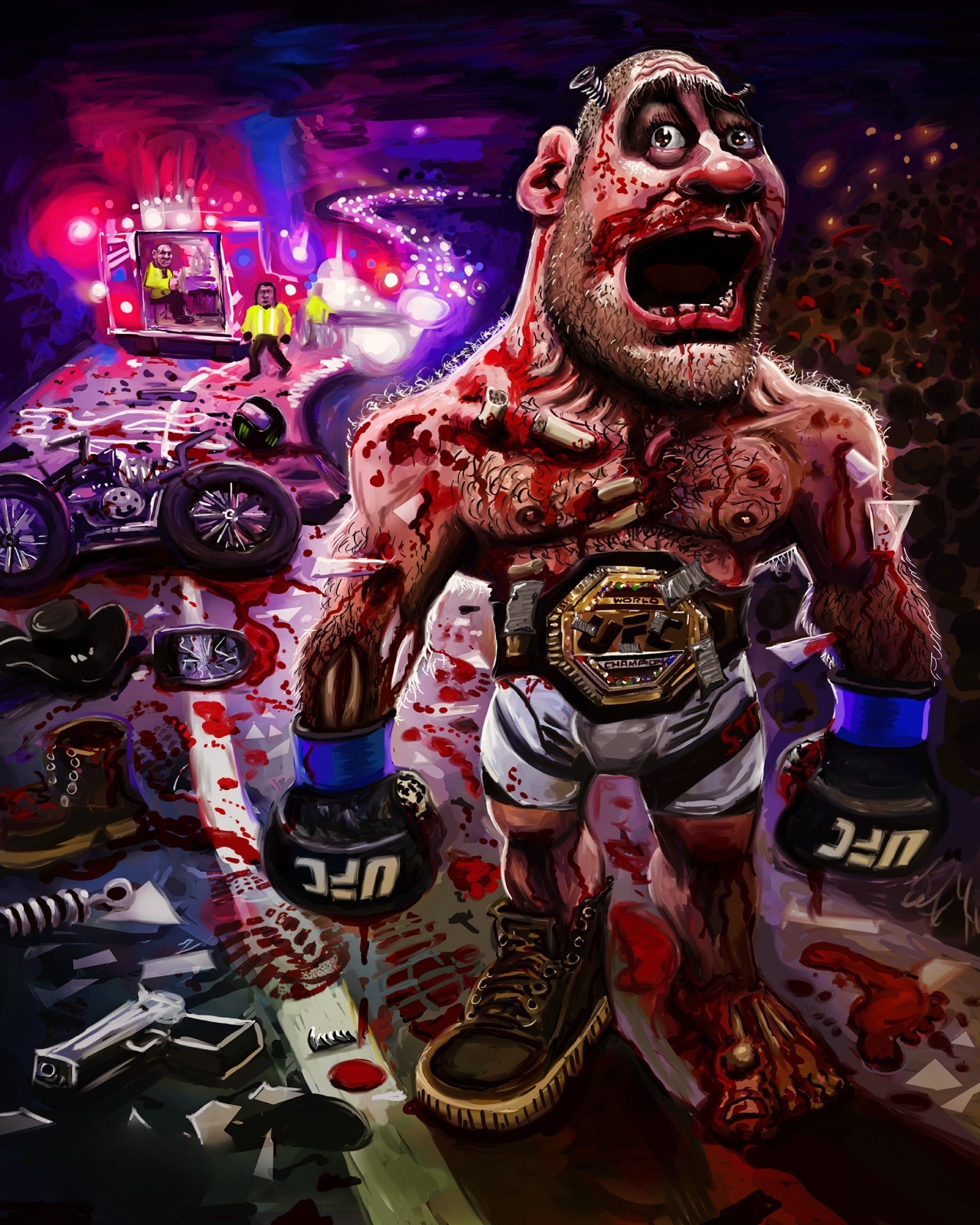 UFC poster, MMA art piece from the Artist Series collection.
