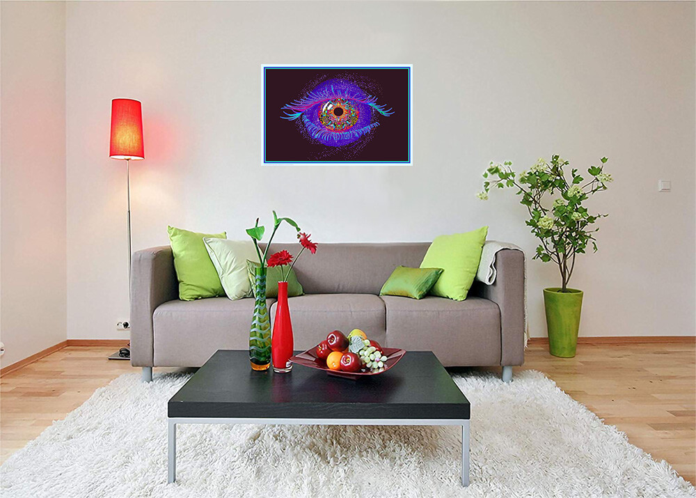 Cosmic Eye Non-Flocked Blacklight Poster 36.5″ x 24.5″ Laminated