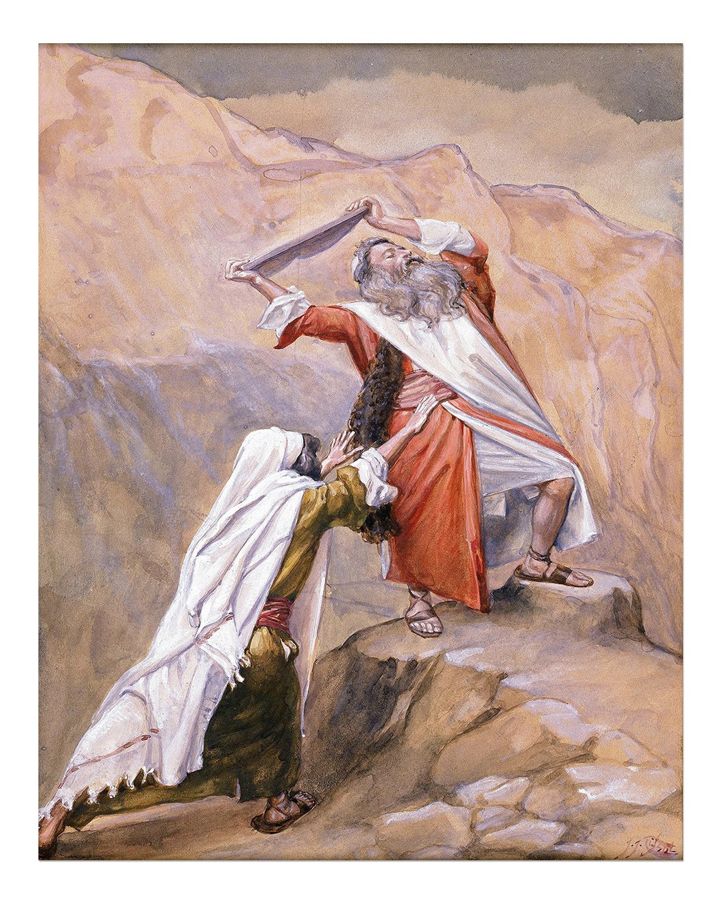 Dramatic Biblical Scene Wall Art Poster – Classic Religious Decor