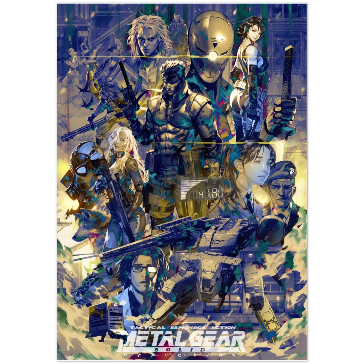 Metal Gear Solid Tactical Espionage Action Video Game Art Poster