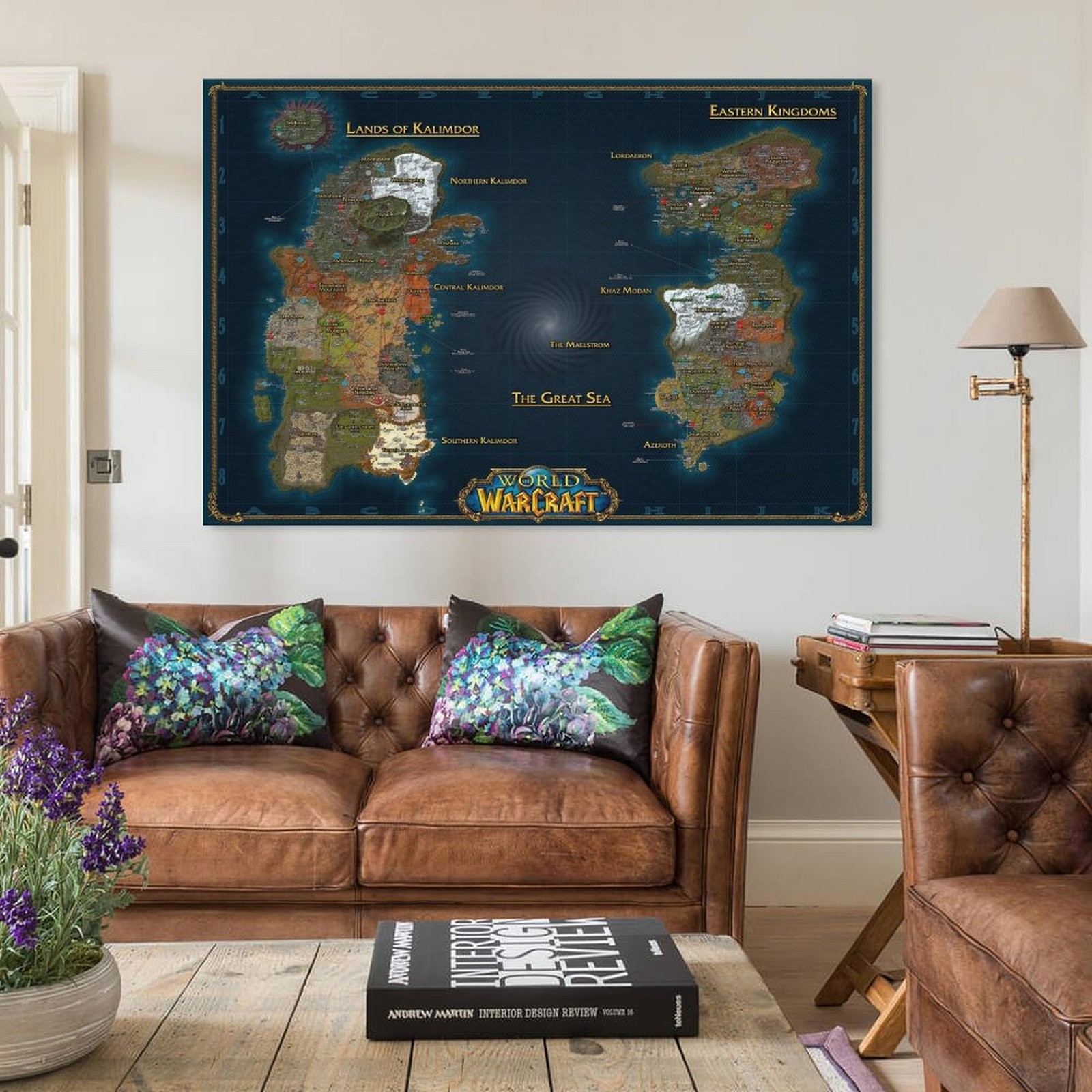 Classic Leveling Map Canvas Wall Art Poster Picture Decoratio
