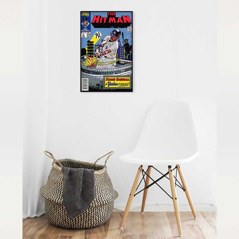Don Mattingly Hitman 23 New York Yankees Baseball Comic Book Poster – 11×17 in.