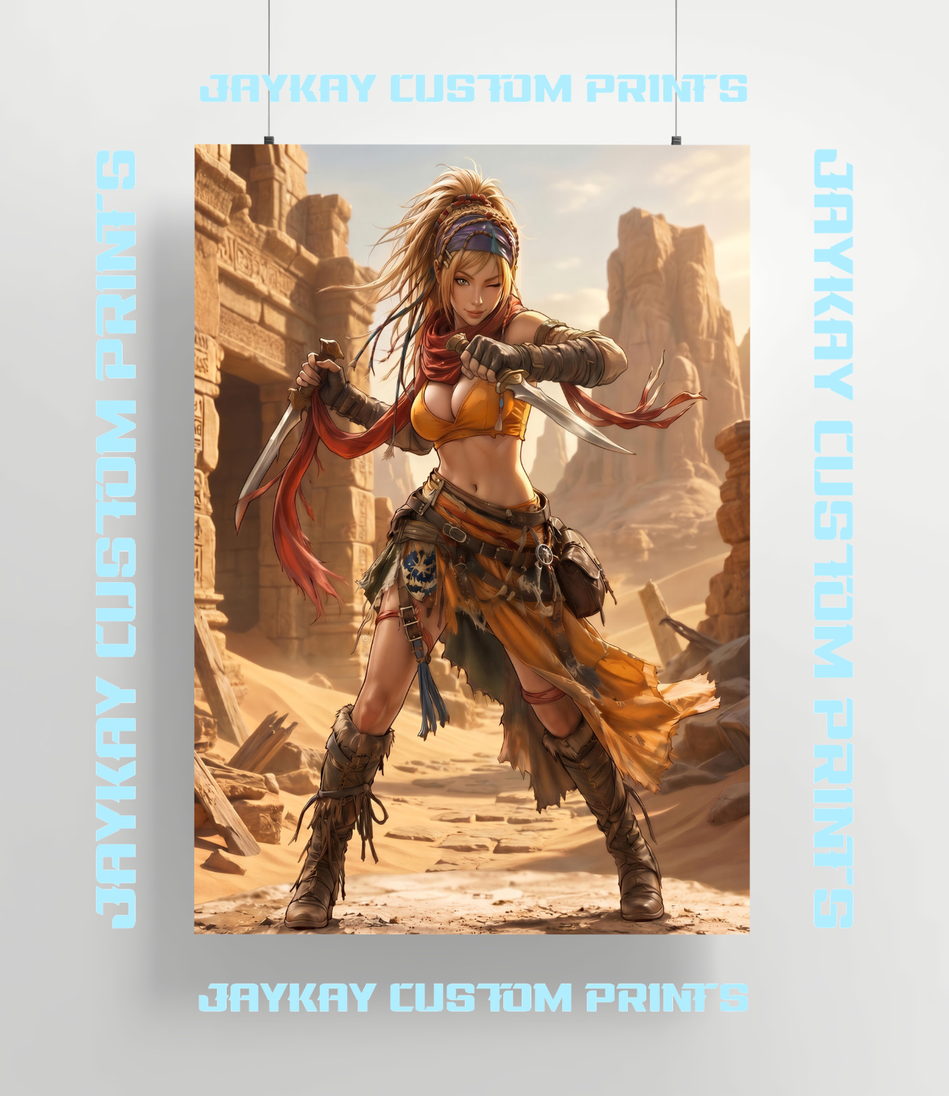 Final Fantasy Rikku Square Enix Poster Print – No Frame