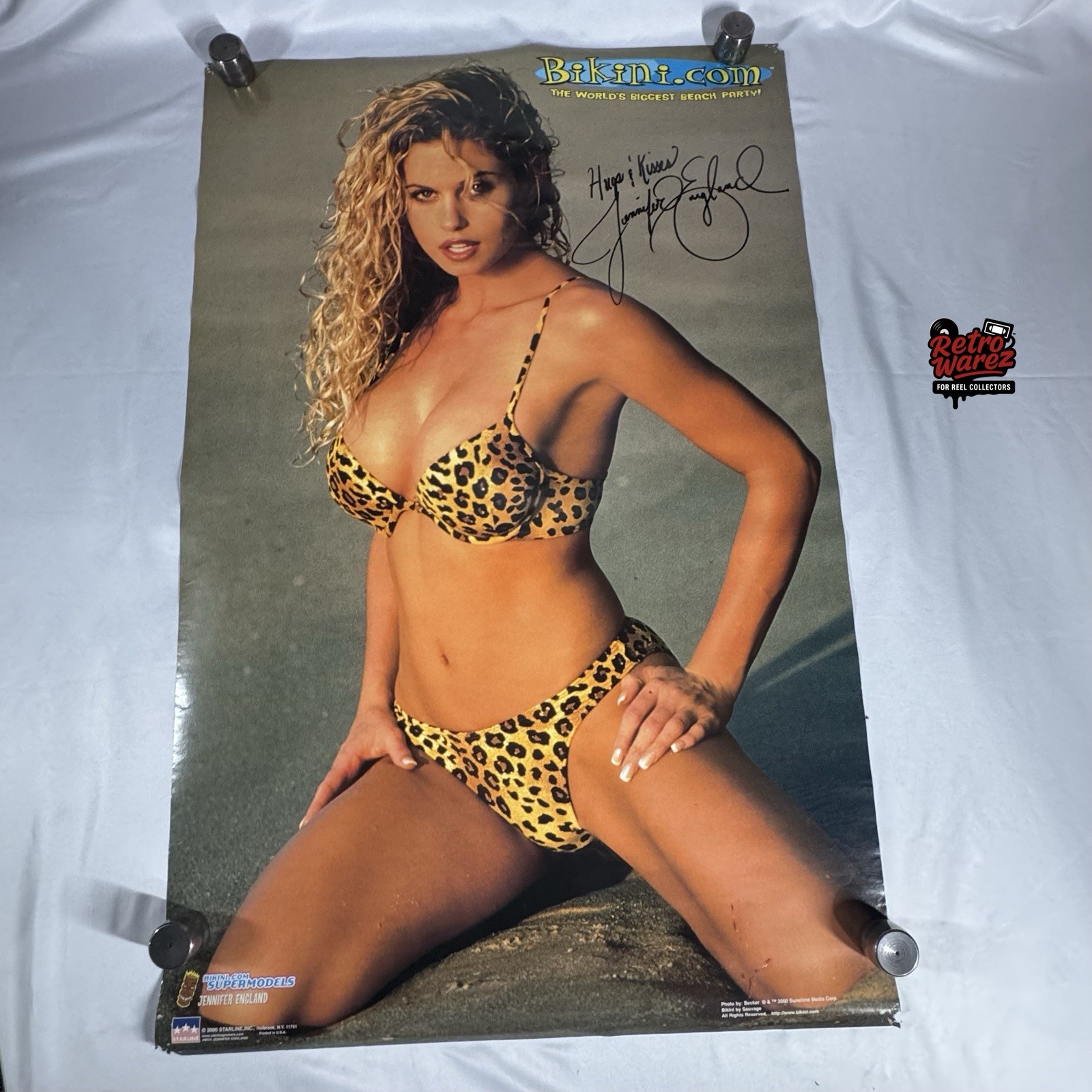 Jennifer England Bikini .com Original Pinup Poster 22.25×34.75” Model Man Cave