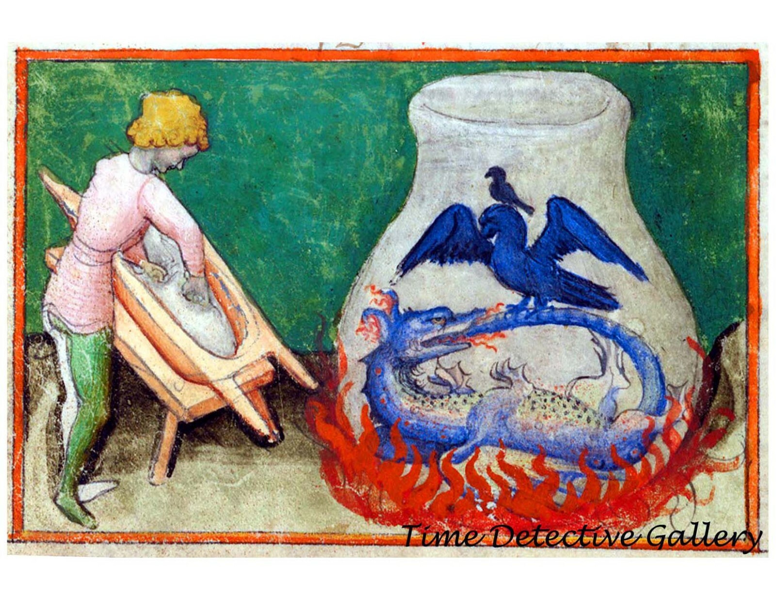 Illustration of the Ouroboros from The Aurora Consurgens – Poster in 5 Sizes