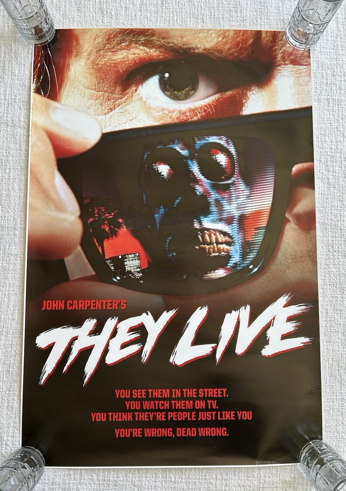 1988 They Live Vintage Movie Poster Print 36×24 Inches John Carpenter