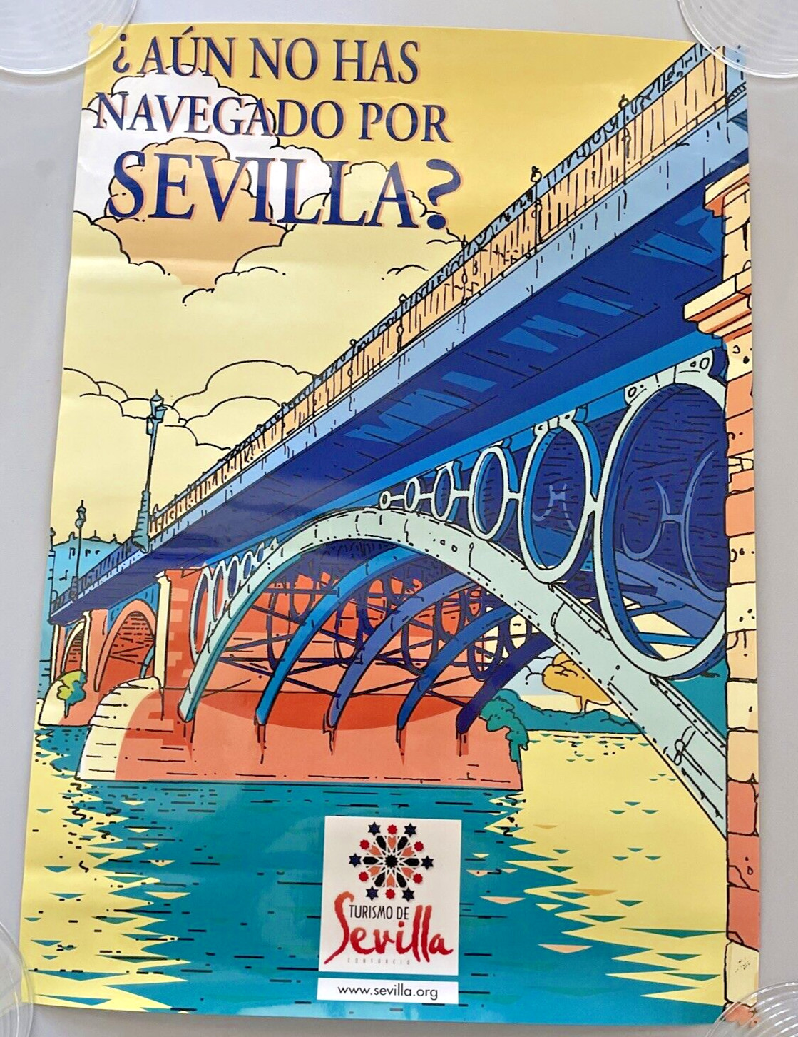 Vintage Sevilla Spain Travel Tourism Poster 16.5*11.75 inches