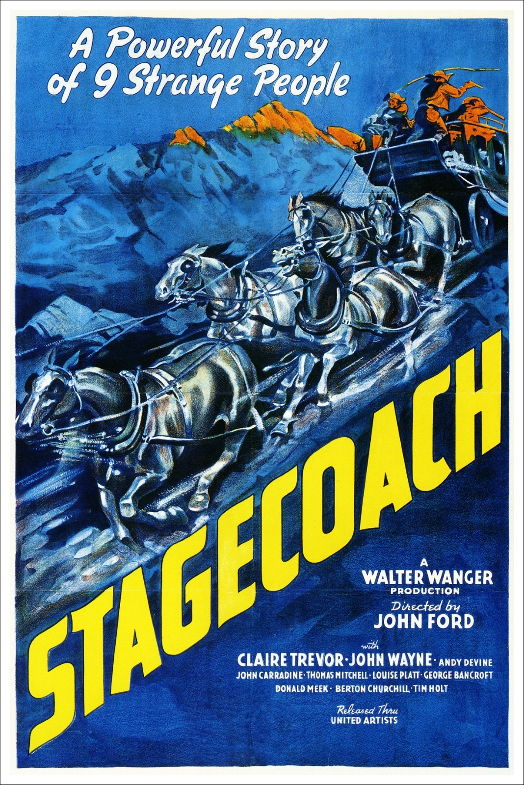 Stagecoach Vintage John Wayne Movie Poster