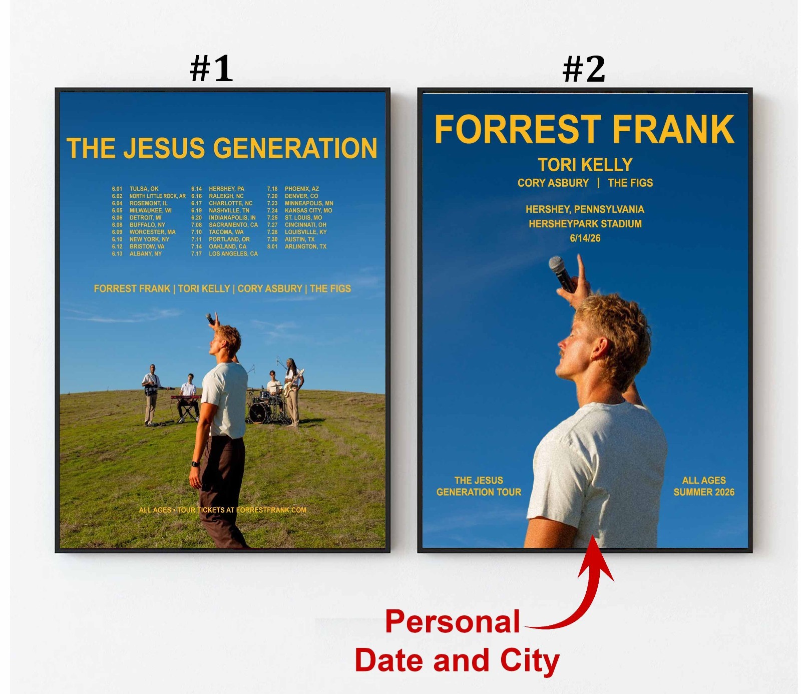Forrest Frank The Jesus Generation Tour 2026 Poster, Custom Concert