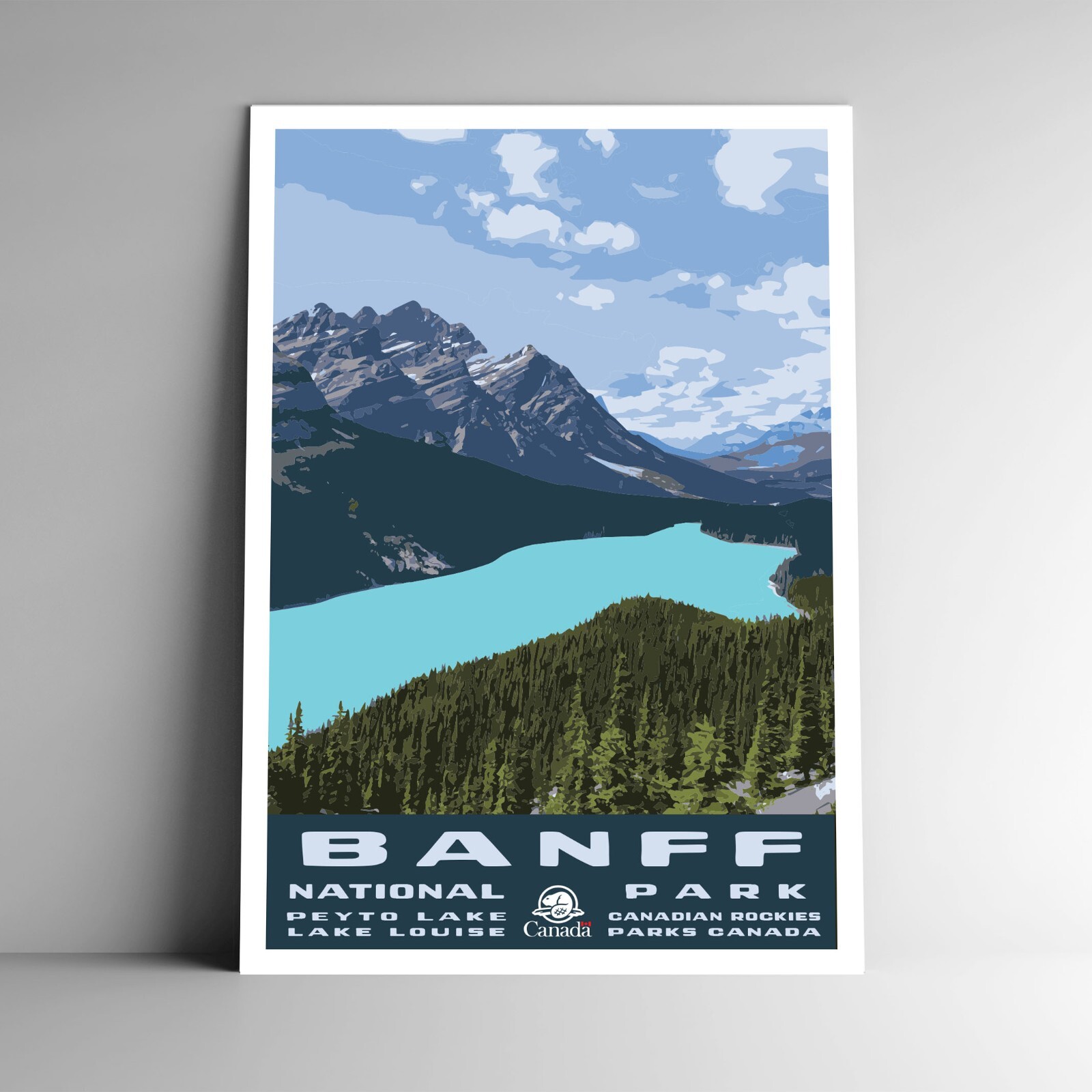 Banff National Park Travel Poster / Postcard Alberta Canada Multiple Sizes