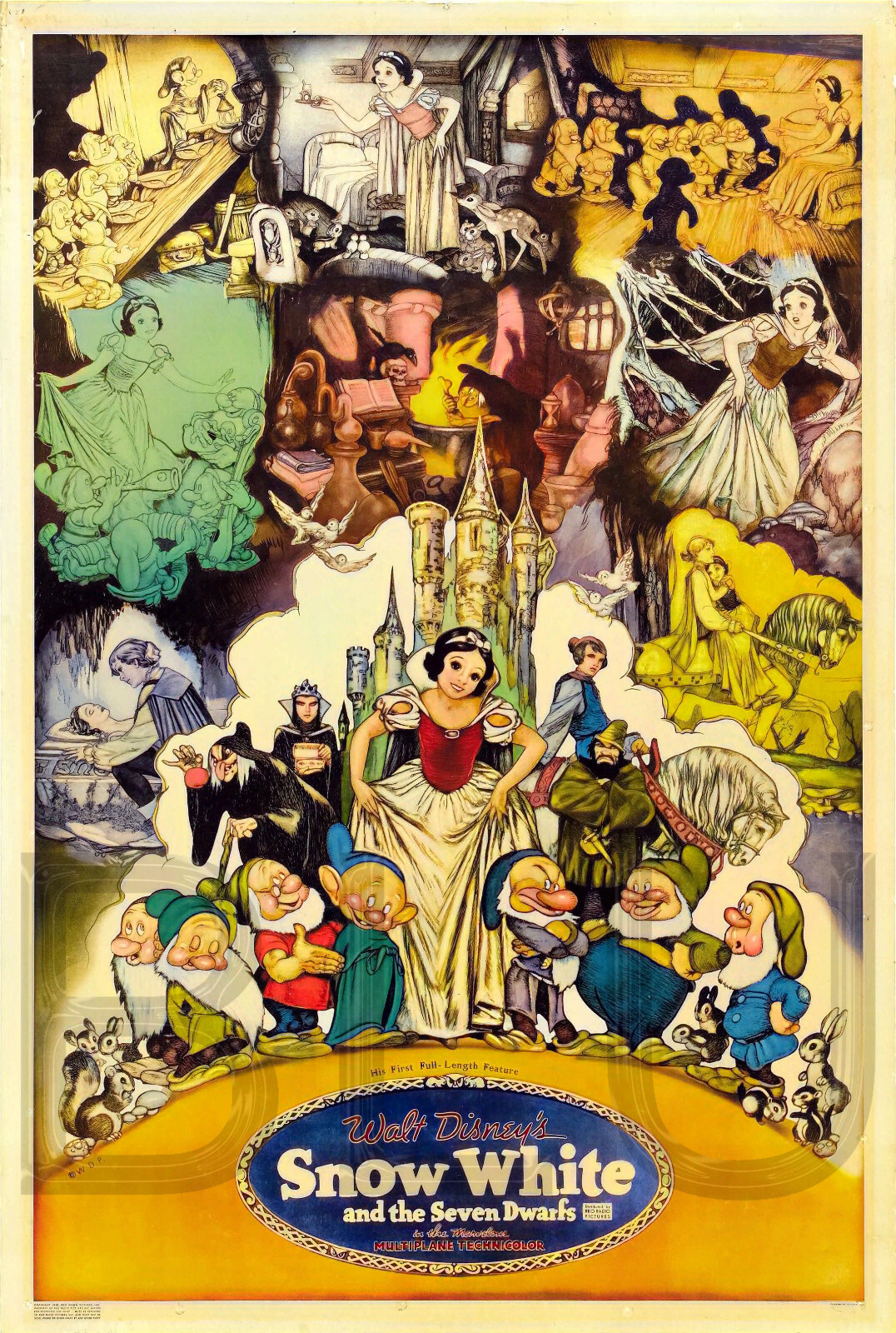 1937 Snow White and the Seven Dwarfs Movie Poster 13 x 19″ Photo Print
