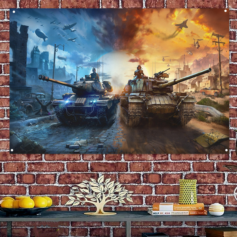 Post-war US tanks Poster Wall Art Hanging Flag Armor Weapon Canvas Art Print